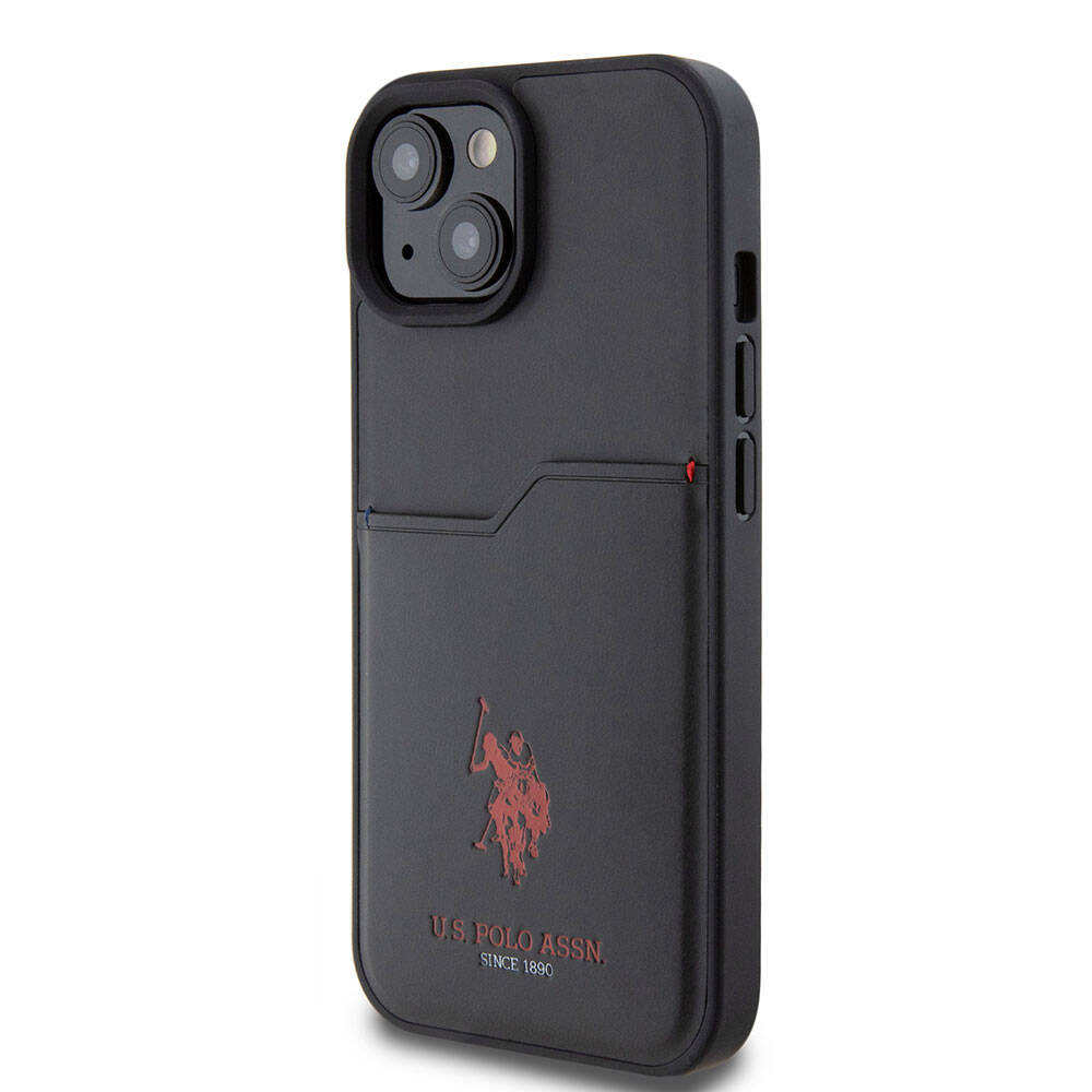 U.S. Polo Assn. iPhone 15 Orjinal Lisanslı Baskı Logolu PU Kartlıklı Telefon Kılıfı - 9