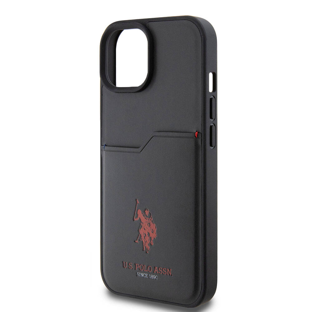 U.S. Polo Assn. iPhone 15 Orjinal Lisanslı Baskı Logolu PU Kartlıklı Telefon Kılıfı - 13