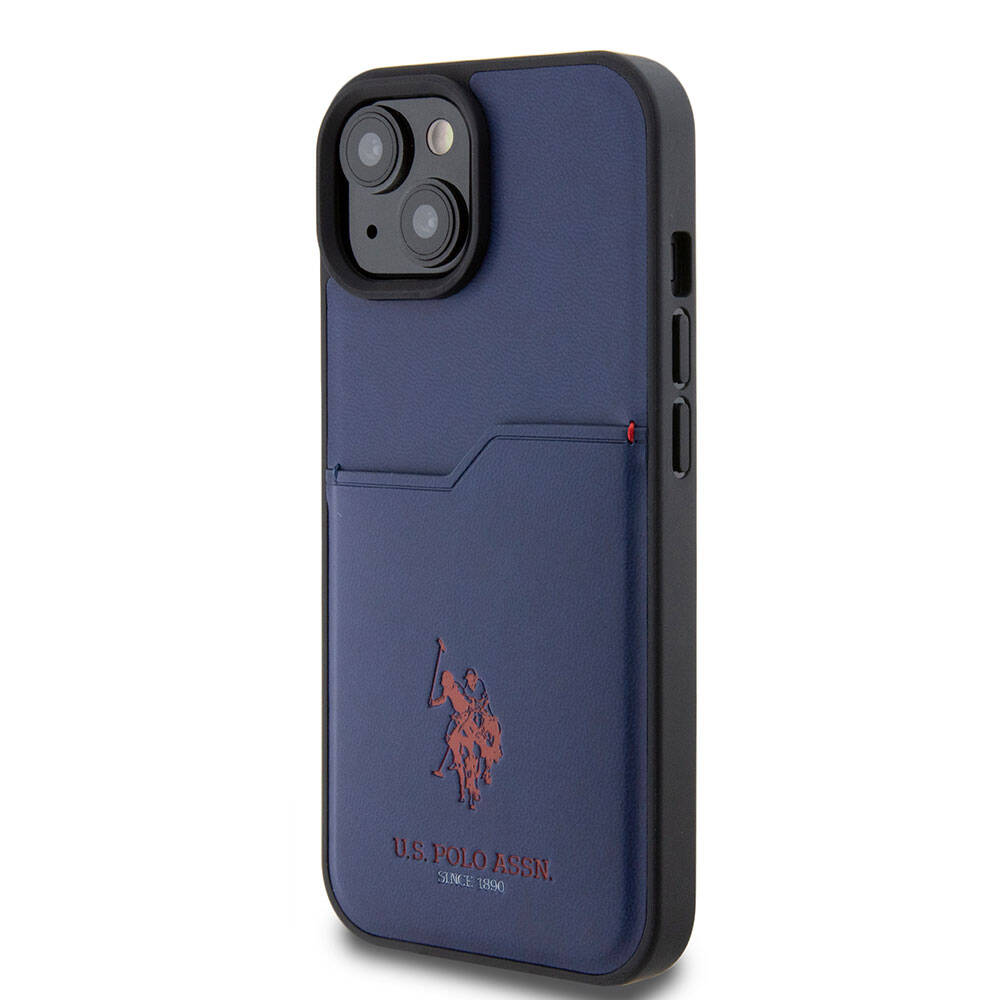 U.S. Polo Assn. iPhone 15 Orjinal Lisanslı Baskı Logolu PU Kartlıklı Telefon Kılıfı - 22