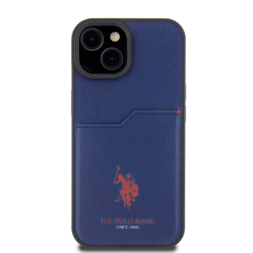 U.S. Polo Assn. iPhone 15 Orjinal Lisanslı Baskı Logolu PU Kartlıklı Telefon Kılıfı - 23
