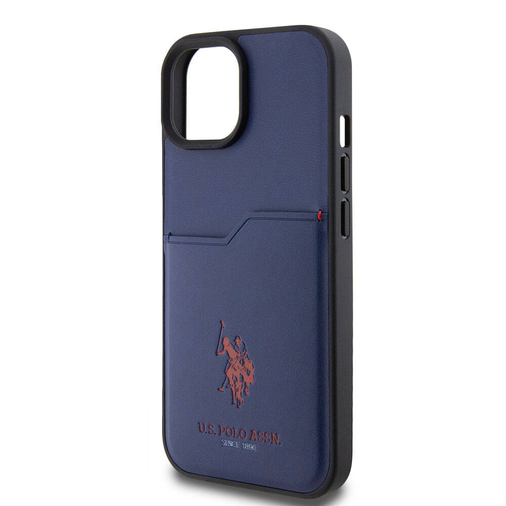 U.S. Polo Assn. iPhone 15 Orjinal Lisanslı Baskı Logolu PU Kartlıklı Telefon Kılıfı - 26
