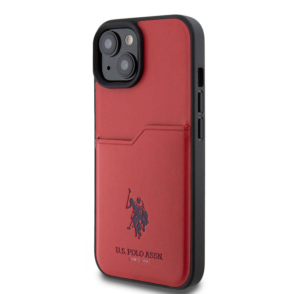U.S. Polo Assn. iPhone 15 Orjinal Lisanslı Baskı Logolu PU Kartlıklı Telefon Kılıfı - 2
