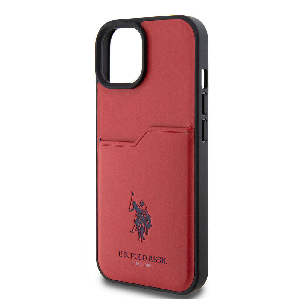 U.S. Polo Assn. iPhone 15 Orjinal Lisanslı Baskı Logolu PU Kartlıklı Telefon Kılıfı - 5