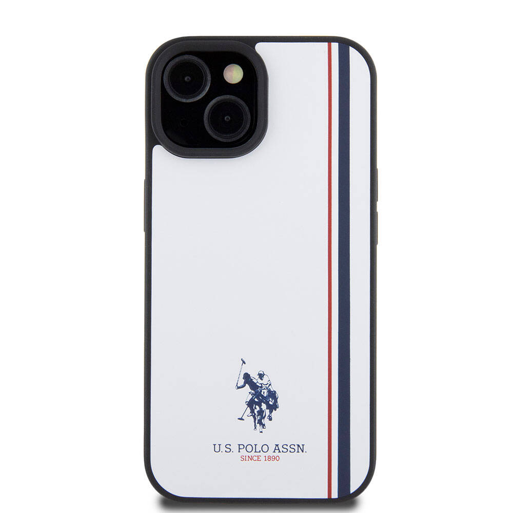U.S. Polo Assn. iPhone 15 Orjinal Lisanslı Üç Renk Şerit Tasarımlı Baskı Logolu Telefon Kılıfı - 3
