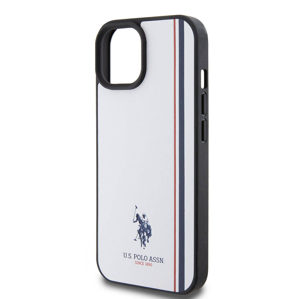 U.S. Polo Assn. iPhone 15 Orjinal Lisanslı Üç Renk Şerit Tasarımlı Baskı Logolu Telefon Kılıfı - 6