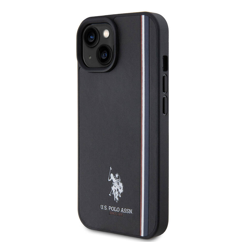 U.S. Polo Assn. iPhone 15 Orjinal Lisanslı Üç Renk Şerit Tasarımlı Baskı Logolu Telefon Kılıfı - 9