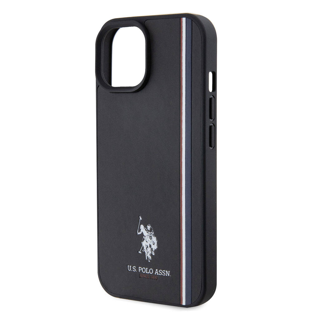 U.S. Polo Assn. iPhone 15 Orjinal Lisanslı Üç Renk Şerit Tasarımlı Baskı Logolu Telefon Kılıfı - 13