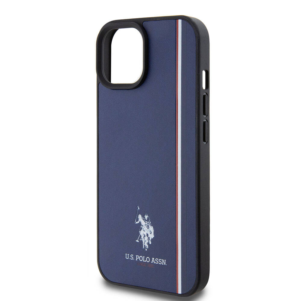 U.S. Polo Assn. iPhone 15 Orjinal Lisanslı Üç Renk Şerit Tasarımlı Baskı Logolu Telefon Kılıfı - 20