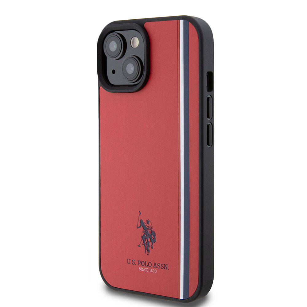 U.S. Polo Assn. iPhone 15 Orjinal Lisanslı Üç Renk Şerit Tasarımlı Baskı Logolu Telefon Kılıfı - 23