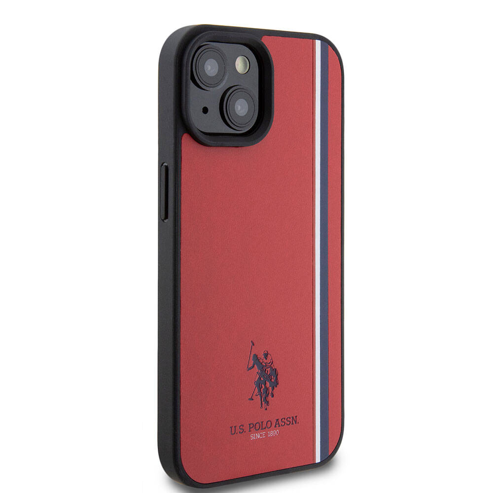 U.S. Polo Assn. iPhone 15 Orjinal Lisanslı Üç Renk Şerit Tasarımlı Baskı Logolu Telefon Kılıfı - 25