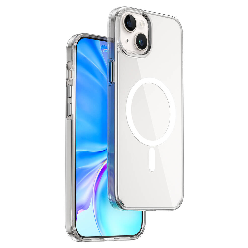 Wiwu BC-022 iPhone 15 M-safe Şarj Özellikli Şeffaf Transparan Kılıf