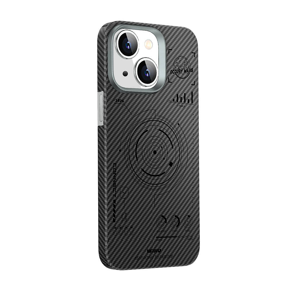 Wiwu HHX-016 iPhone 15 Karbon Fiber 600D Mars Kevlar Telefon Kılıfı