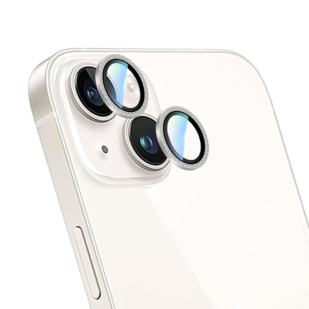 CaseWorld Alloy Sparkling Diamond Serisi iPhone 15 Plus Taşlı Lens Koruyucu
