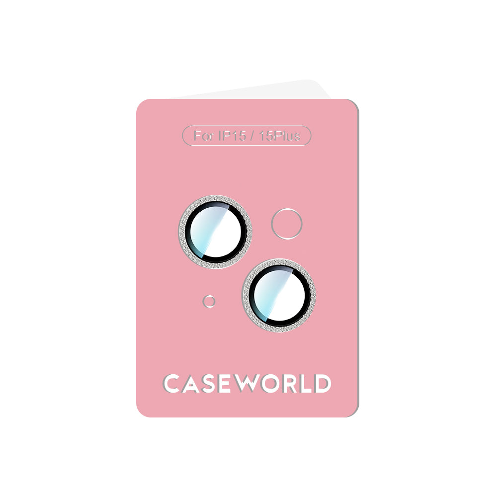 CaseWorld Alloy Sparkling Diamond Serisi iPhone 15 Plus Taşlı Lens Koruyucu
