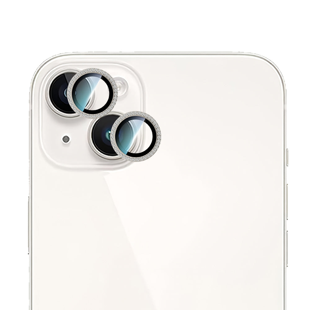 CaseWorld Alloy Sparkling Diamond Serisi iPhone 15 Plus Taşlı Lens Koruyucu