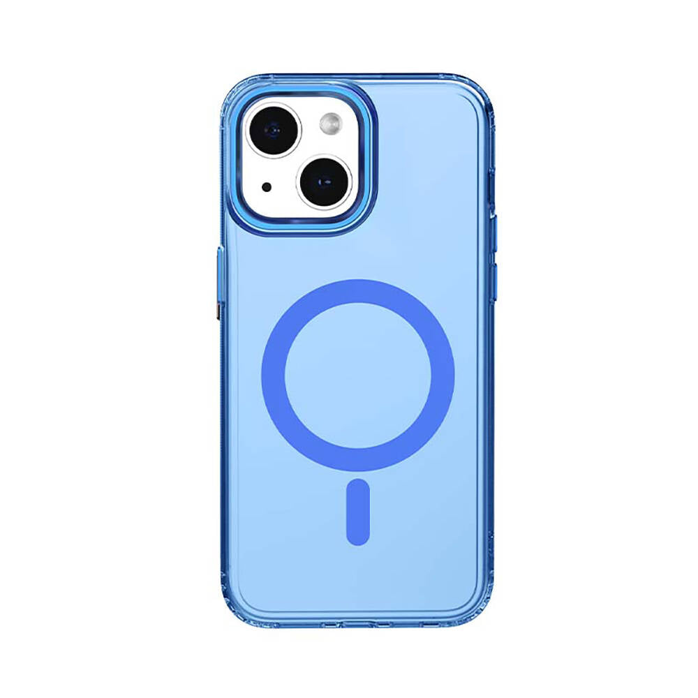 Recci Crystal Color Serisi iPhone 15 Plus M-safe Şarj Özellikli Saydam Arka Yüzey Kılıf