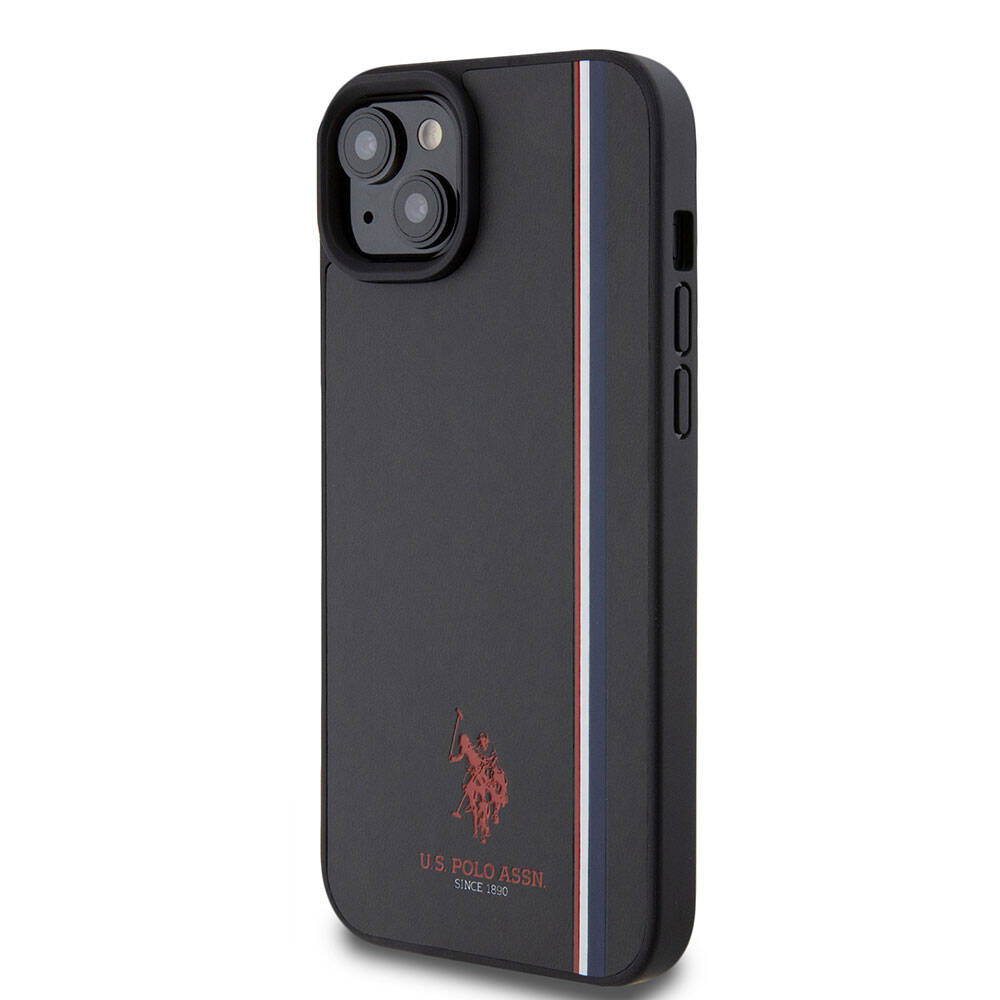 U.S. Polo Assn. iPhone 15 Plus Orjinal Lisanslı Üç Renk Şerit Tasarımlı Baskı Logolu Telefon Kılıfı - 2