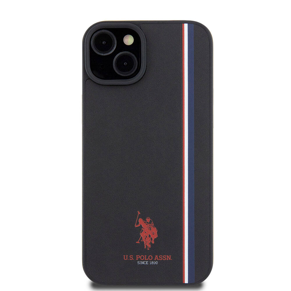 U.S. Polo Assn. iPhone 15 Plus Orjinal Lisanslı Üç Renk Şerit Tasarımlı Baskı Logolu Telefon Kılıfı - 3