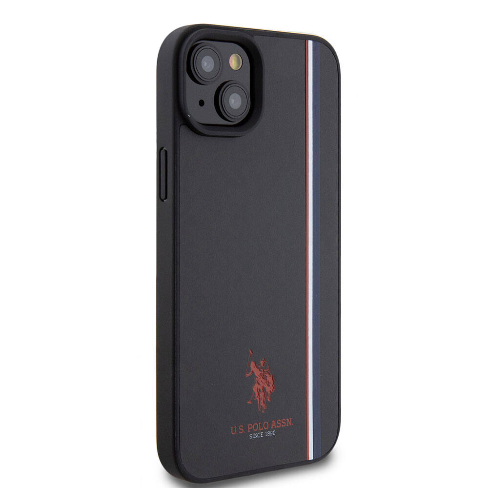 U.S. Polo Assn. iPhone 15 Plus Orjinal Lisanslı Üç Renk Şerit Tasarımlı Baskı Logolu Telefon Kılıfı - 4