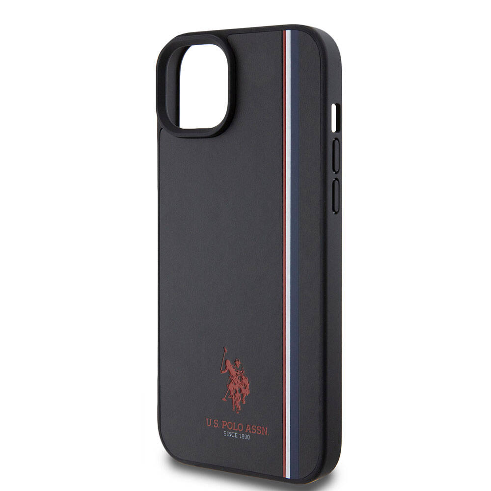 U.S. Polo Assn. iPhone 15 Plus Orjinal Lisanslı Üç Renk Şerit Tasarımlı Baskı Logolu Telefon Kılıfı - 6