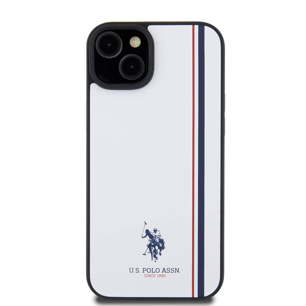 U.S. Polo Assn. iPhone 15 Plus Orjinal Lisanslı Üç Renk Şerit Tasarımlı Baskı Logolu Telefon Kılıfı - 10