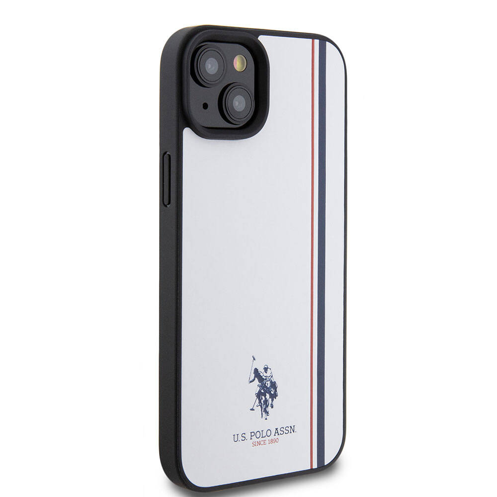 U.S. Polo Assn. iPhone 15 Plus Orjinal Lisanslı Üç Renk Şerit Tasarımlı Baskı Logolu Telefon Kılıfı - 11
