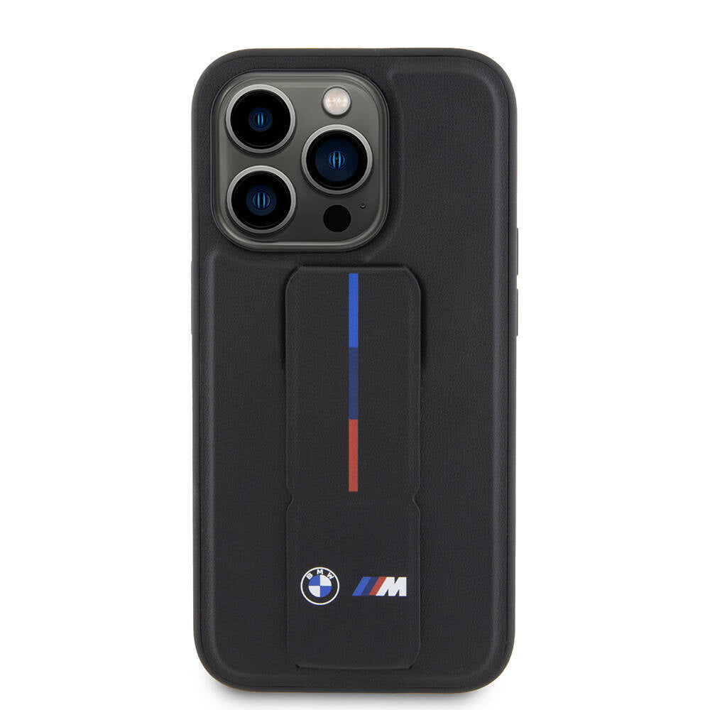 BMW iPhone 15 Pro Orjinal Lisanslı M Şerit ve Logolu Standlı Telefon Kılıfı - 10
