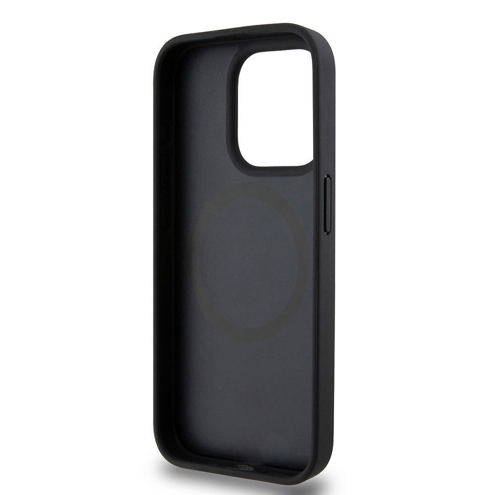 DKNY iPhone 15 Pro Orjinal Lisanslı M-safe Şarj Özellikli 3D Yazılı Repeat Pattern Kılıf