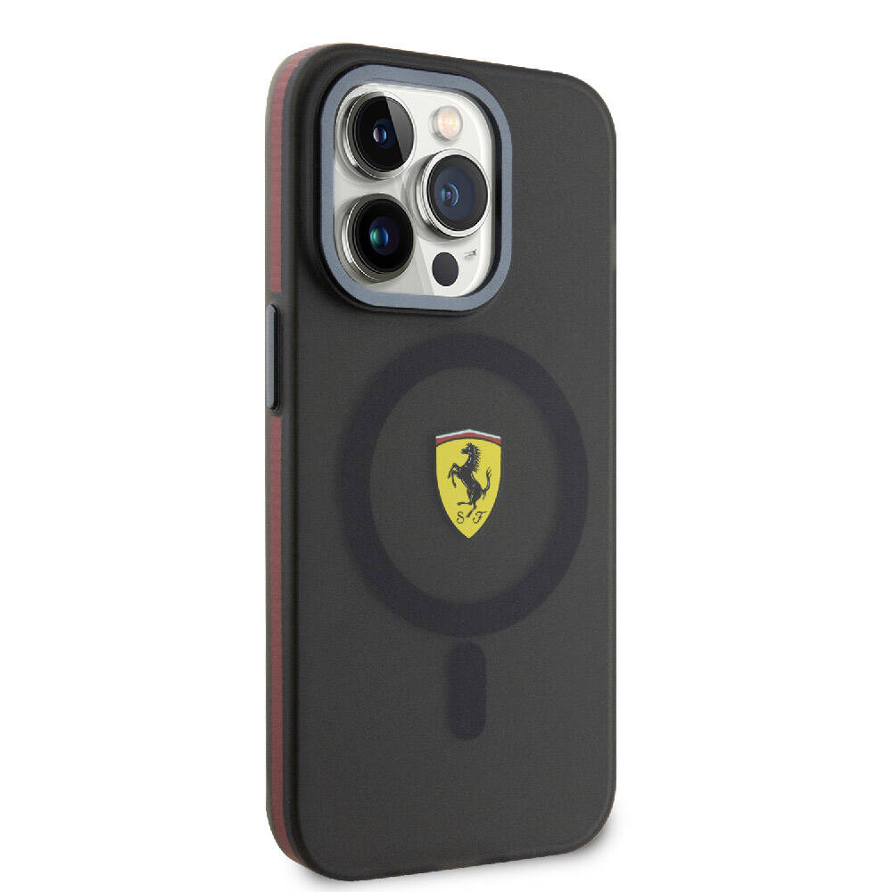 Ferrari iPhone 15 Pro Orjinal Lisanslı M-safe Şarj Özellikli Kontrast Bumper Kılıf