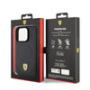 Ferrari iPhone 15 Pro Orjinal Lisanslı M-safe Şarj Özellikli Metal Logolu PU Karbon Kılıf Ferrari iPhone 15 Pro Orjinal Lisanslı M-safe Şarj Özellikli Metal Logolu PU Karbon Kılıf