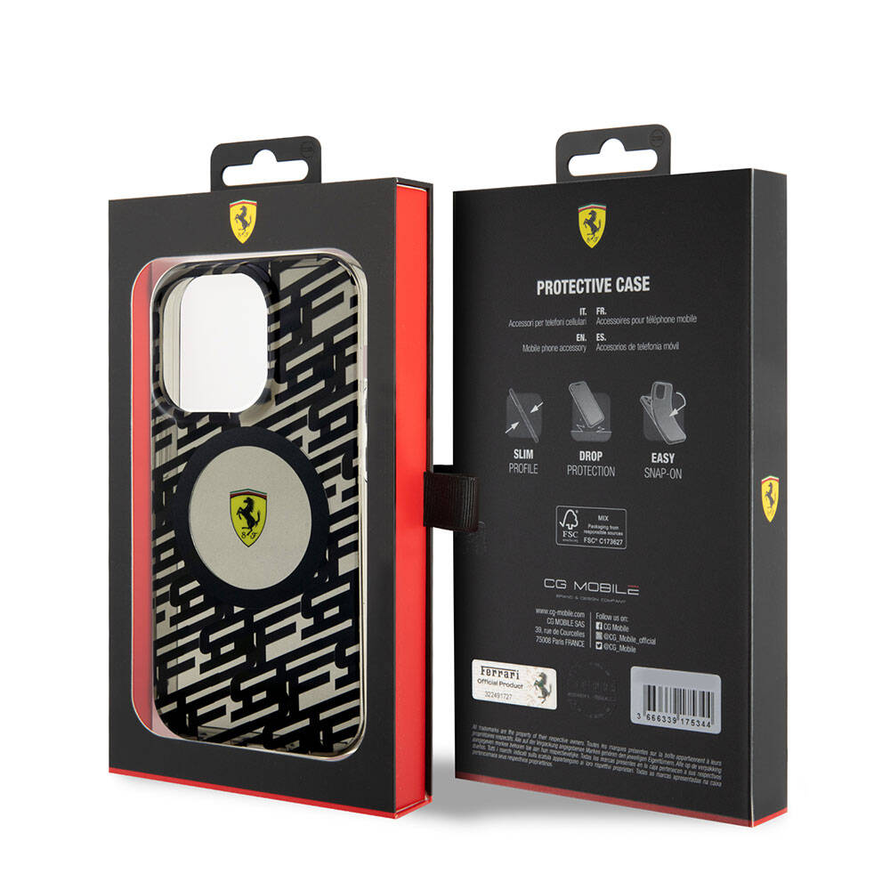 Ferrari iPhone 15 Pro Orjinal Lisanslı M-safe Şarj Özellikli Multi SF Kılıf