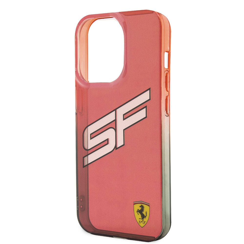 Ferrari iPhone 15 Pro Orjinal Lisanslı Transparan SF Yazılı Kenarları Renk Geçişli Kılıf