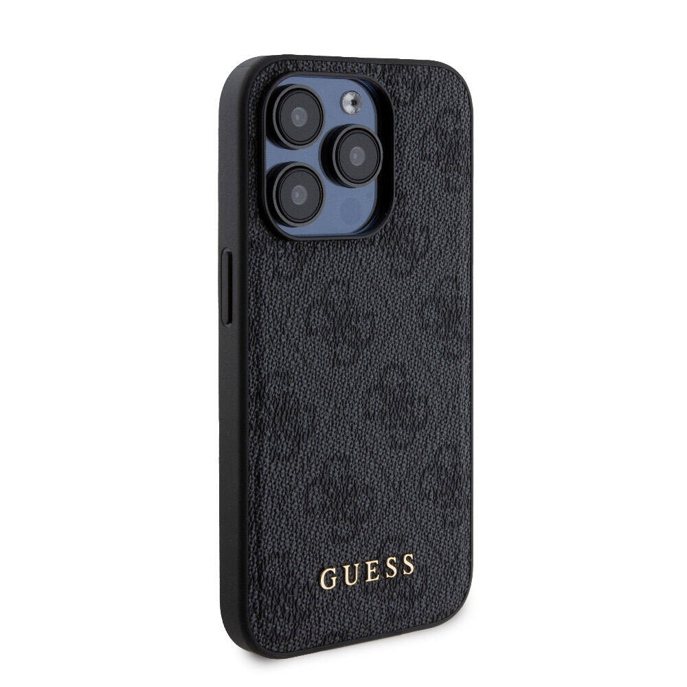 Guess iPhone 15 Pro Orjinal Lisanslı Magsafe Şarj Özellikli Yazı Logolu 4G Desenli Telefon Kılıfı + Powerbank 5000mAh 2in1 Set - 5