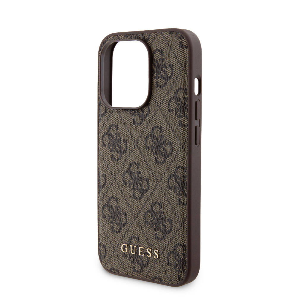 Guess iPhone 15 Pro Orjinal Lisanslı Magsafe Şarj Özellikli Yazı Logolu 4G Desenli Telefon Kılıfı + Powerbank 5000mAh 2in1 Set - 18