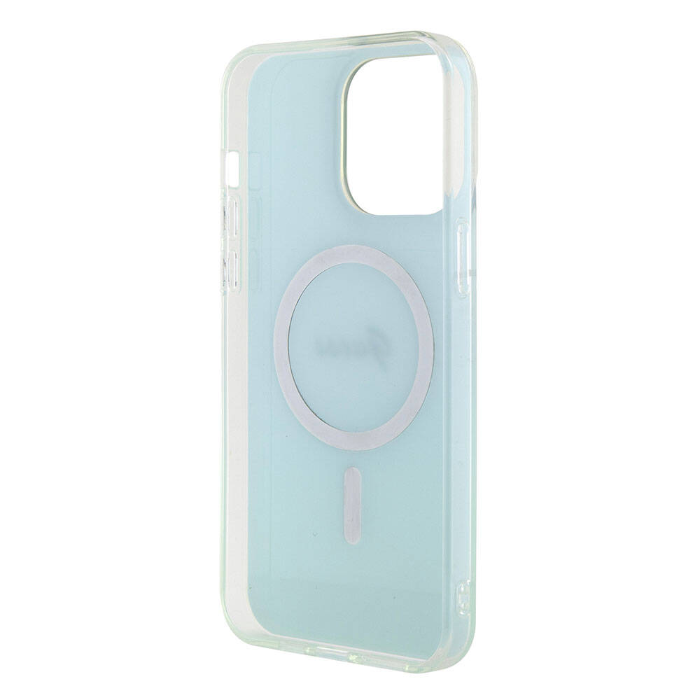 Guess iPhone 15 Pro Orjinal Lisanslı Magsafe Şarj Özellikli Yazı Logolu Iridescent Telefon Kılıfı - 13