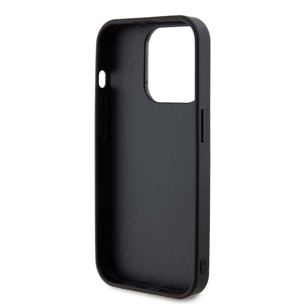 Guess iPhone 15 Pro Orjinal Lisanslı Taşlı Arka Yüzey Metal Yazı Logolu Telefon Kılıfı - 6