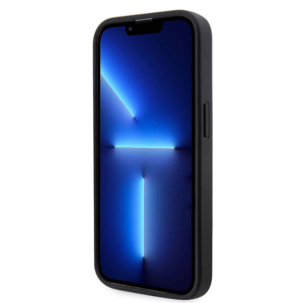 Guess iPhone 15 Pro Orjinal Lisanslı Taşlı Arka Yüzey Üçgen Logolu Telefon Kılıfı - 5