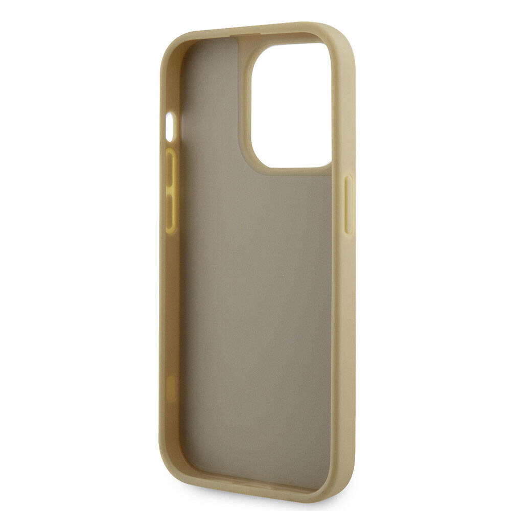 Guess iPhone 15 Pro Orjinal Lisanslı Taşlı Arka Yüzey Üçgen Logolu Telefon Kılıfı - 14