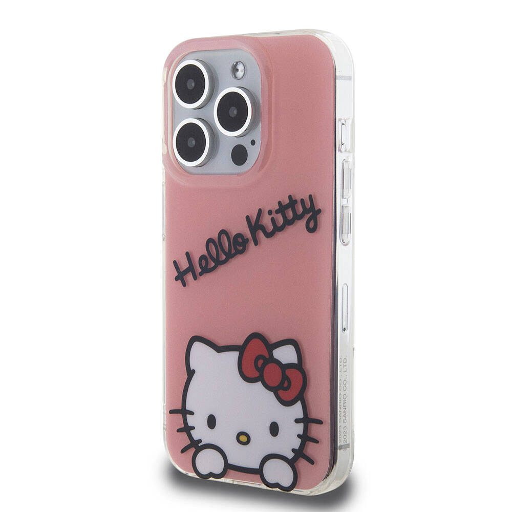 Hello Kitty iPhone 15 Pro Orjinal Lisanslı Askılı Yazı ve İkonik Logolu Daydreaming Kılıf
