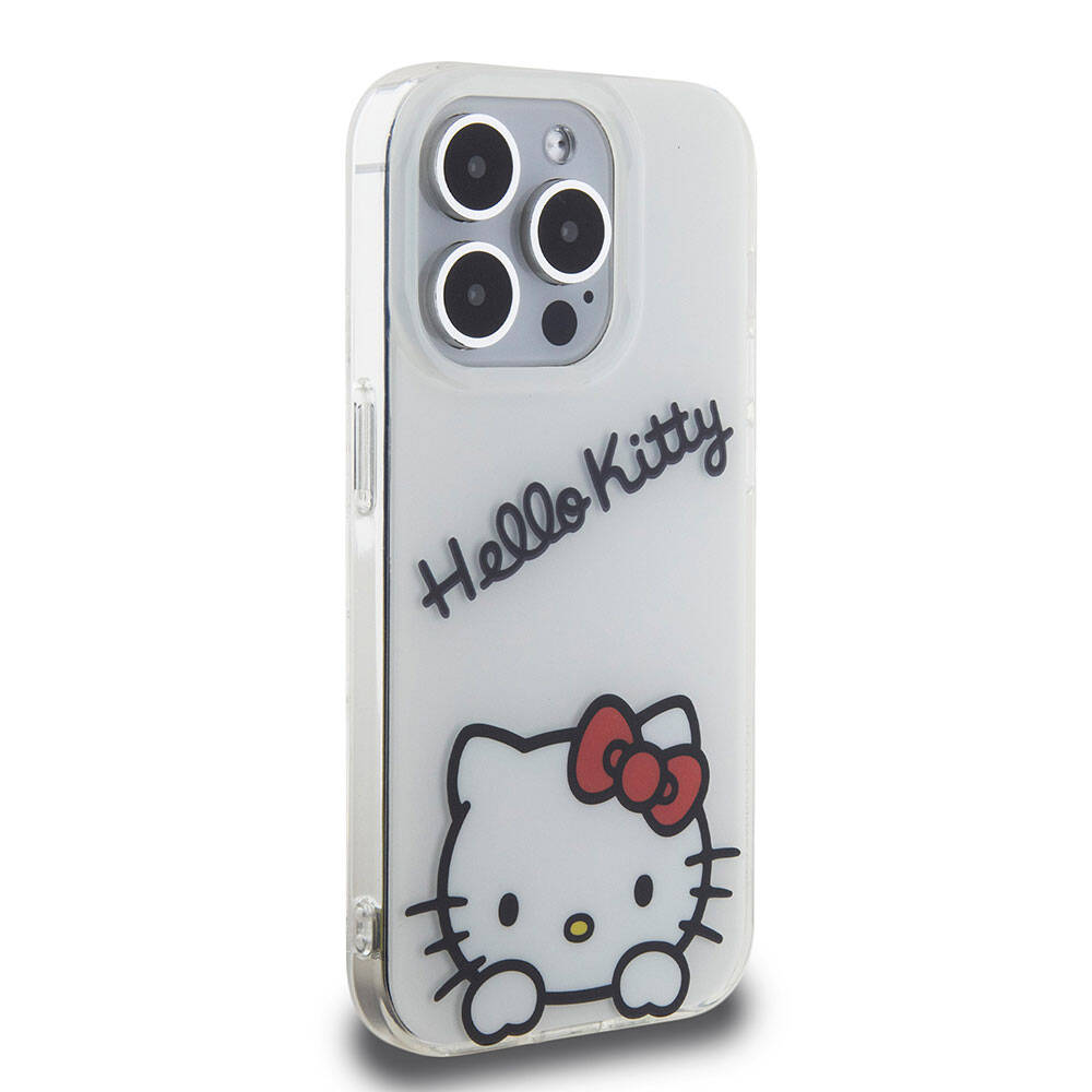 Hello Kitty iPhone 15 Pro Orjinal Lisanslı Askılı Yazı ve İkonik Logolu Daydreaming Kılıf