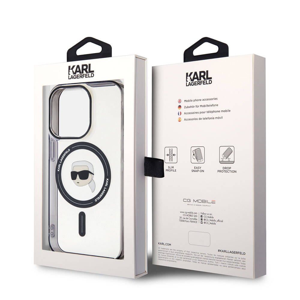 Karl Lagerfeld iPhone 15 Pro Magsafe Şarj Özellikli IML Karl Orjinal Lisanslı Telefon Kılıfı - 7