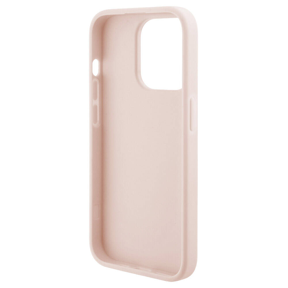 Karl Lagerfeld iPhone 15 Pro Orjinal Lisanslı Metal Yazı Logolu Dikişli Logo Arka Yüzey Kapitone Telefon Kılıfı - 9