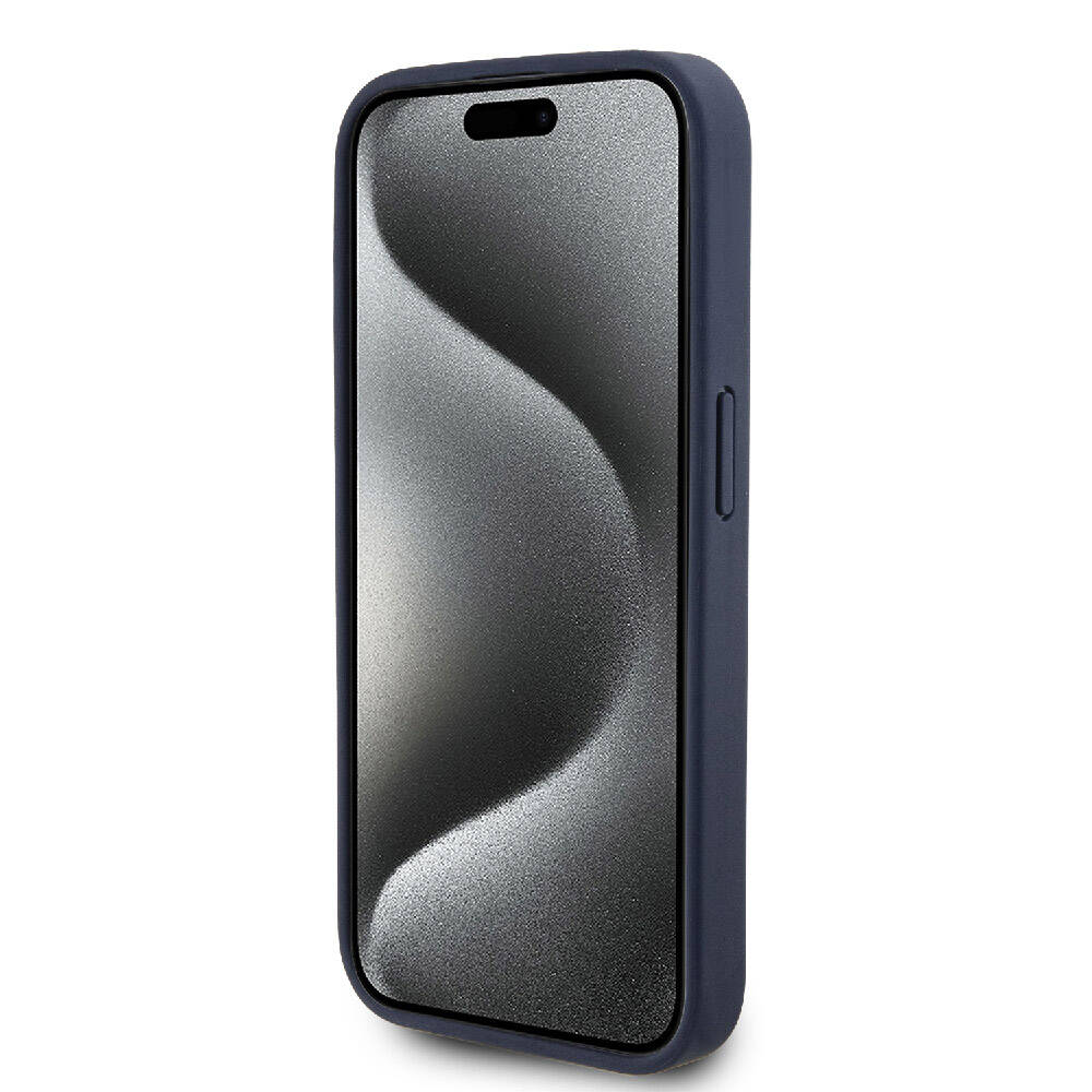 Lacoste iPhone 15 Pro Orjinal Lisanslı Magsafe Şarj Özellikli PU Deri Görünümlü Karışık Monogram Desenli Telefon Kılılfı - 17