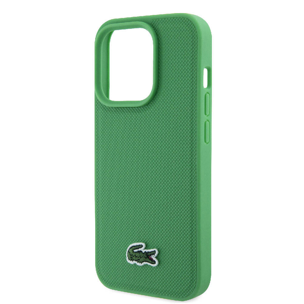 Lacoste iPhone 15 Pro Orjinal Lisanslı PU Pike Desenli Arka Yüzey İkonik Timsah Dokuma Logolu Telefon Kılıfı - 6