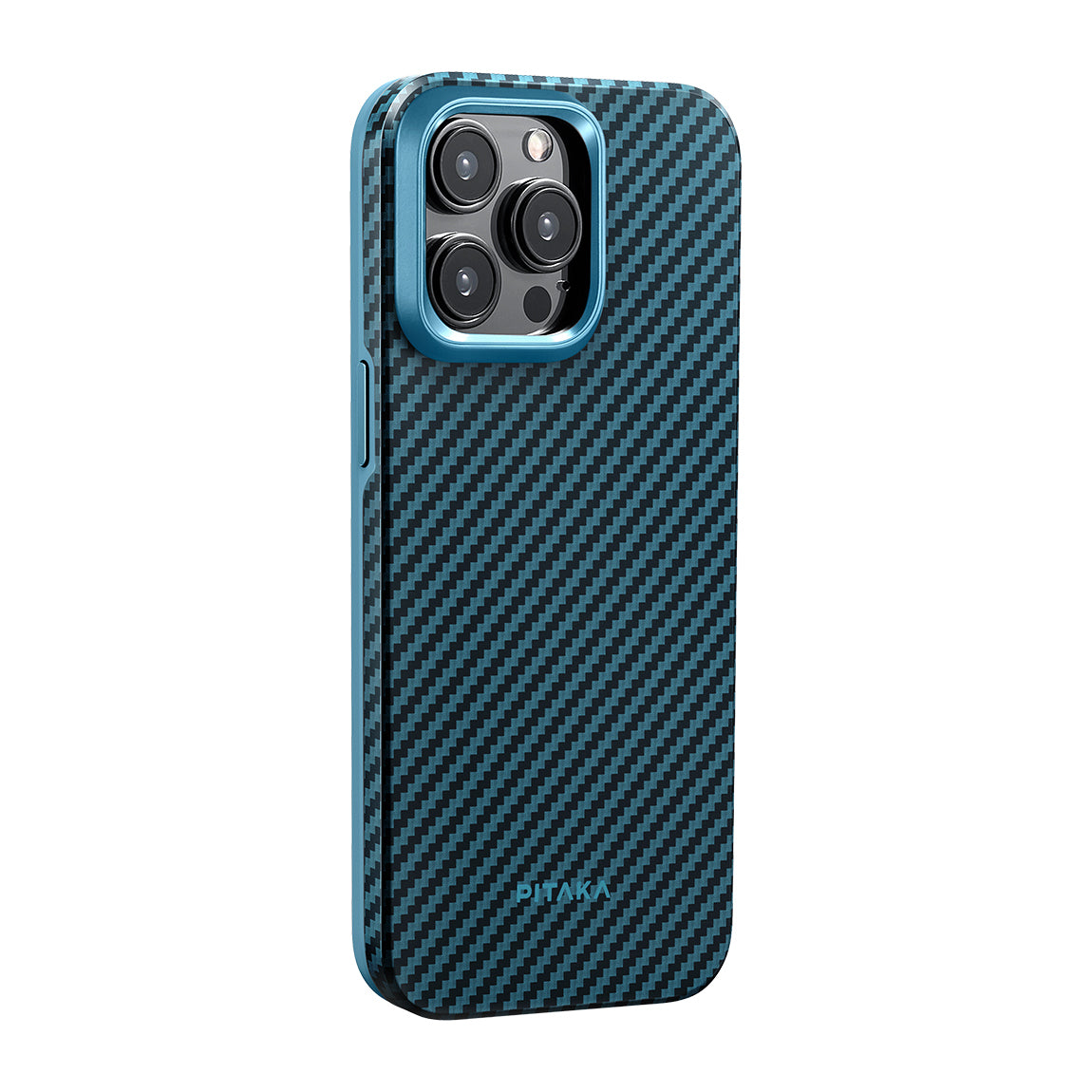 Pitaka Military-Grade Classic Serisi iPhone 15 Pro Kılıf Magsafe 1500D Aramid Fiber Black-Grey Twill Kılıf