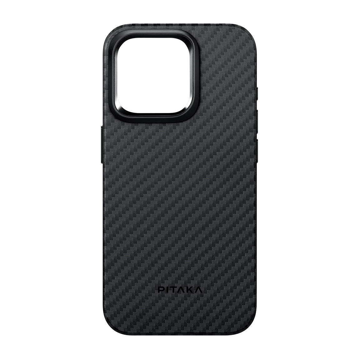 Pitaka Military-Grade Classic Serisi iPhone 15 Pro Kılıf Magsafe 1500D Aramid Fiber Black-Grey Twill Kılıf