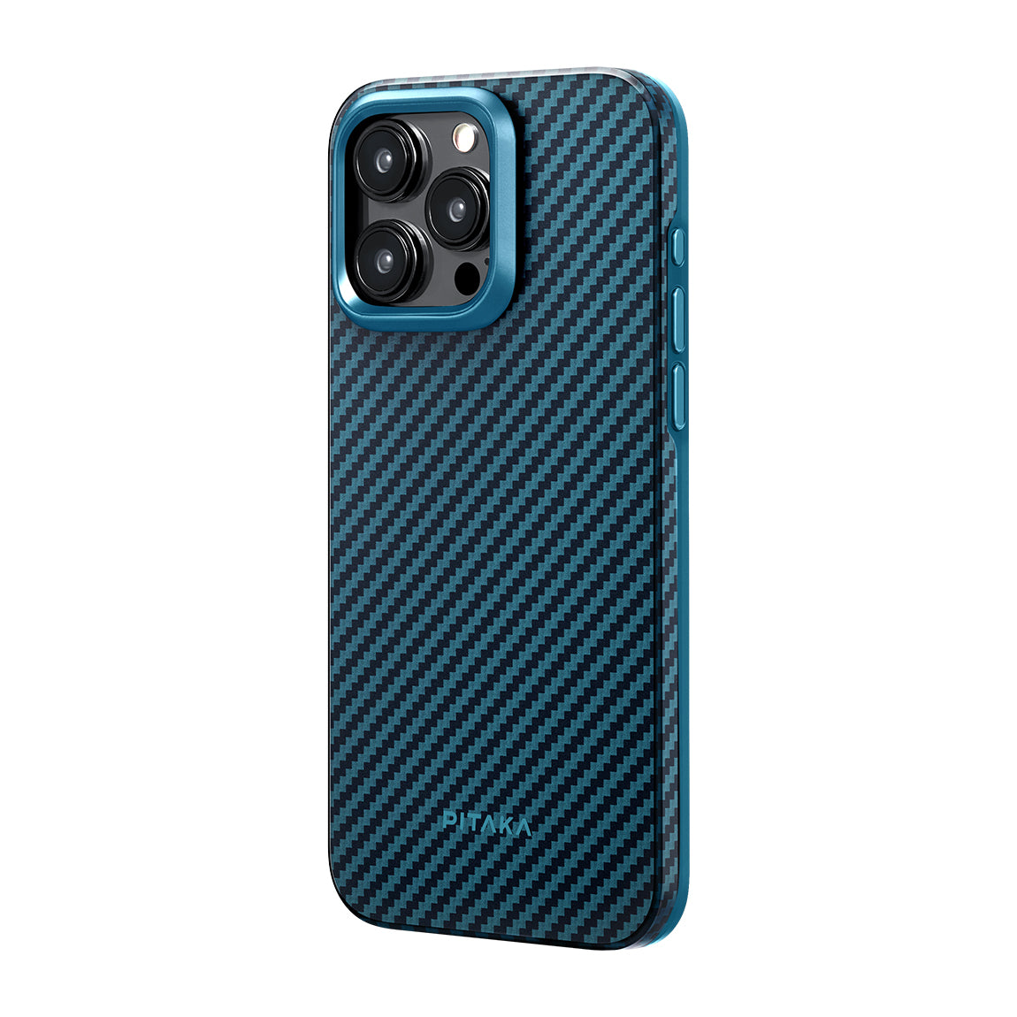Pitaka Military-Grade Classic Serisi iPhone 15 Pro Kılıf Magsafe 1500D Aramid Fiber Black-Grey Twill Kılıf