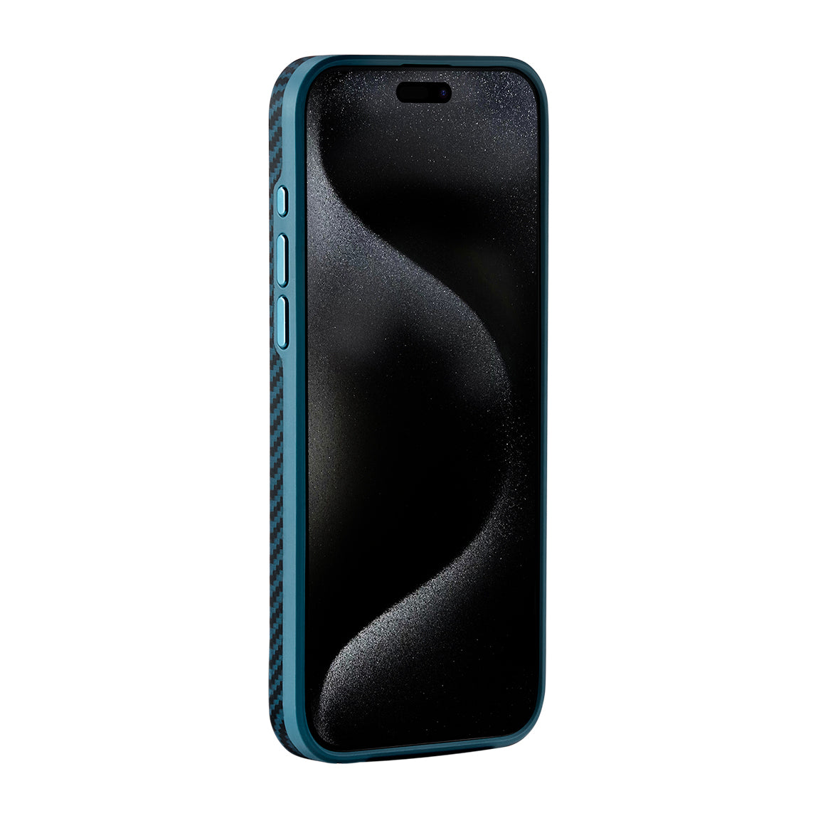 Pitaka Military-Grade Classic Serisi iPhone 15 Pro Kılıf Magsafe 1500D Aramid Fiber Black-Grey Twill Kılıf