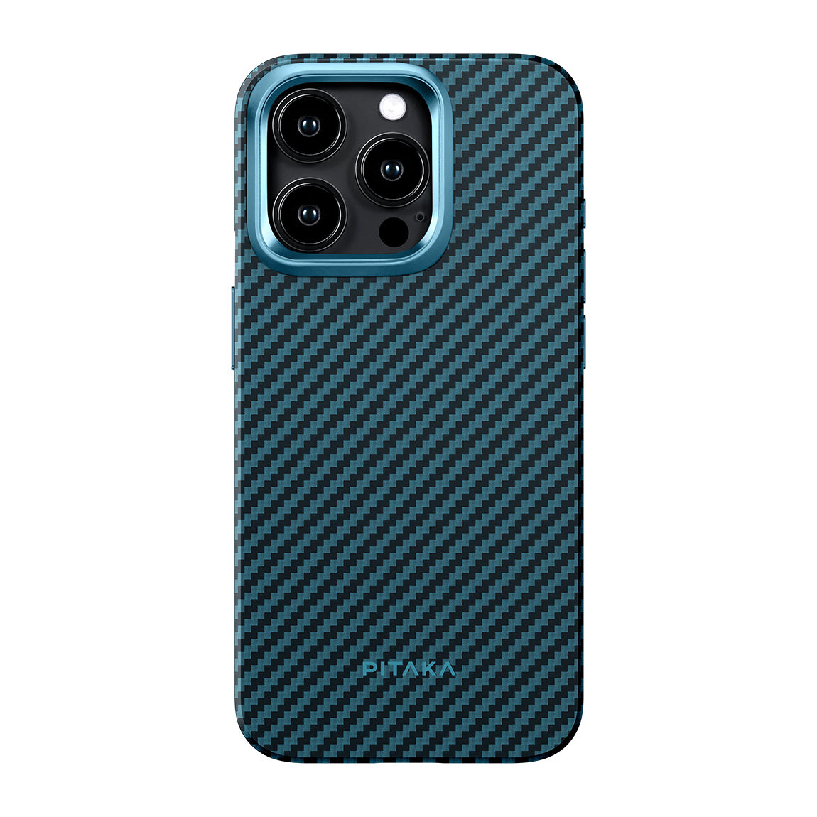 Pitaka Military-Grade Classic Serisi iPhone 15 Pro Kılıf Magsafe 1500D Aramid Fiber Black-Grey Twill Kılıf