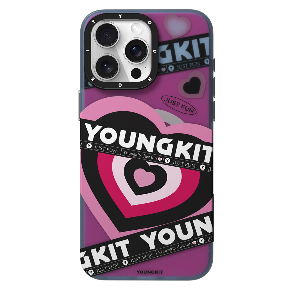 Youngkit Flipped Serisi iPhone 15 Pro M-safe Şarj Özellikli Airbagli Çift Katmanlı Kılıf